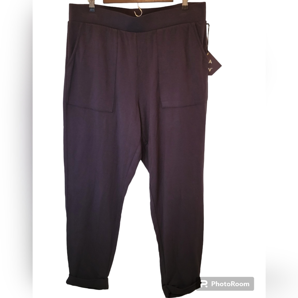 AVA & VIV Women's Casual Trousers Size 1X Color Charcoal
